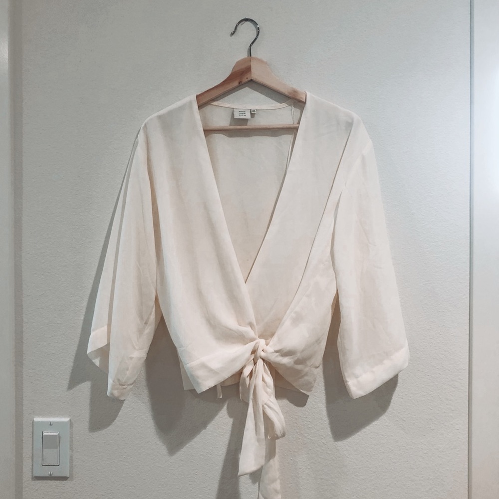 Ivory wrap top